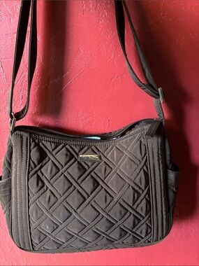 Quilted Brown Crossbody Shoulder Bag With Matching Wallet-Vera Bradley